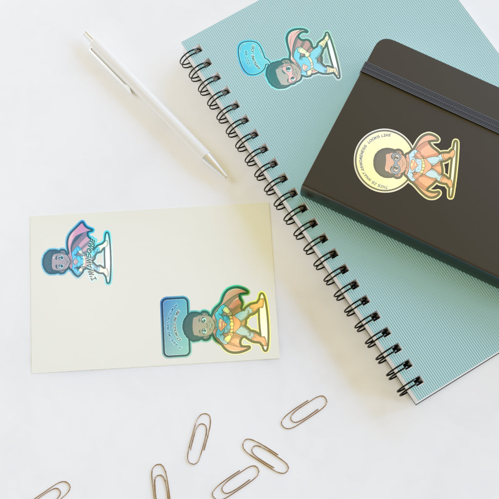 Superhero Sticker Sheets for Kids | Fun Decor, Party Favors, Gift Wrap, Scrapbooking, Journaling, black boy affirmations
