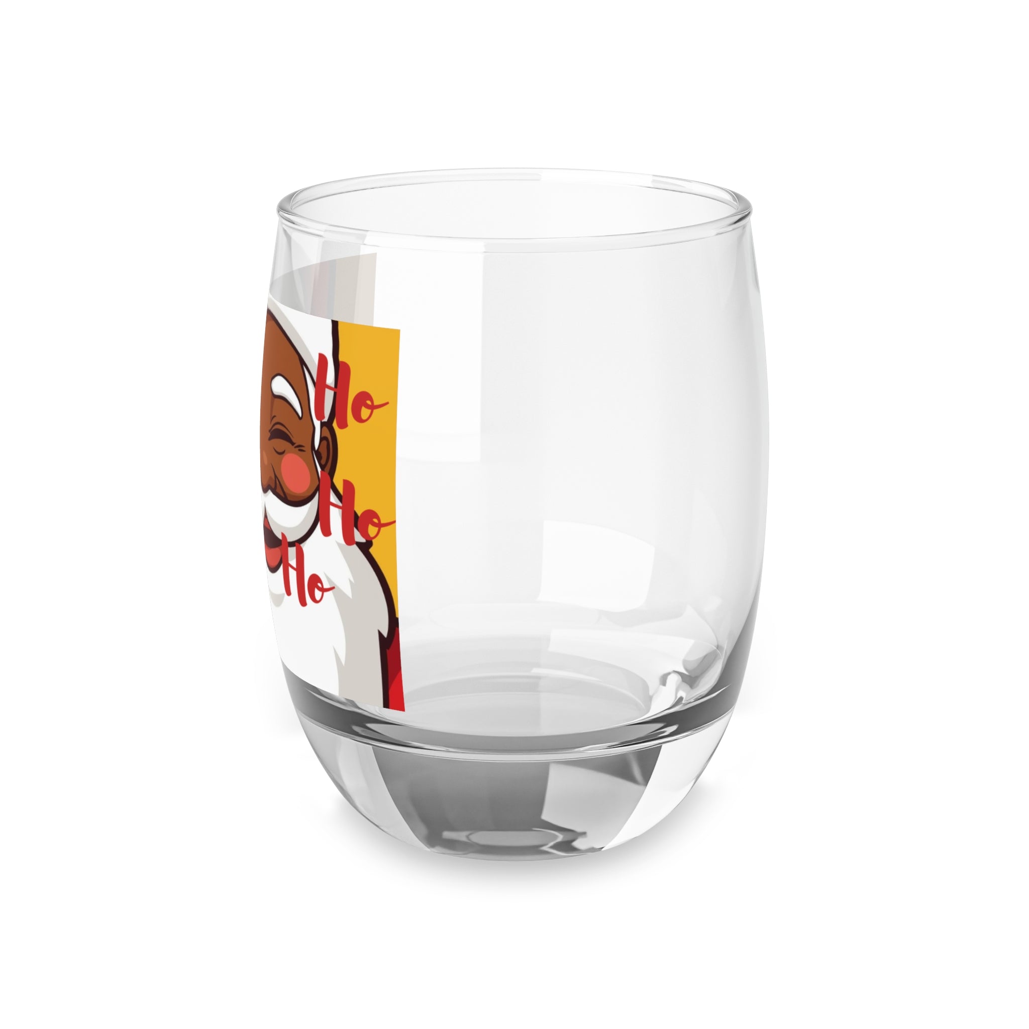Festive Whiskey Glass - Santa Ho Ho Ho Design, Christmas Gift, Holiday Drinkware, Funny Barware, Unique Home Decor