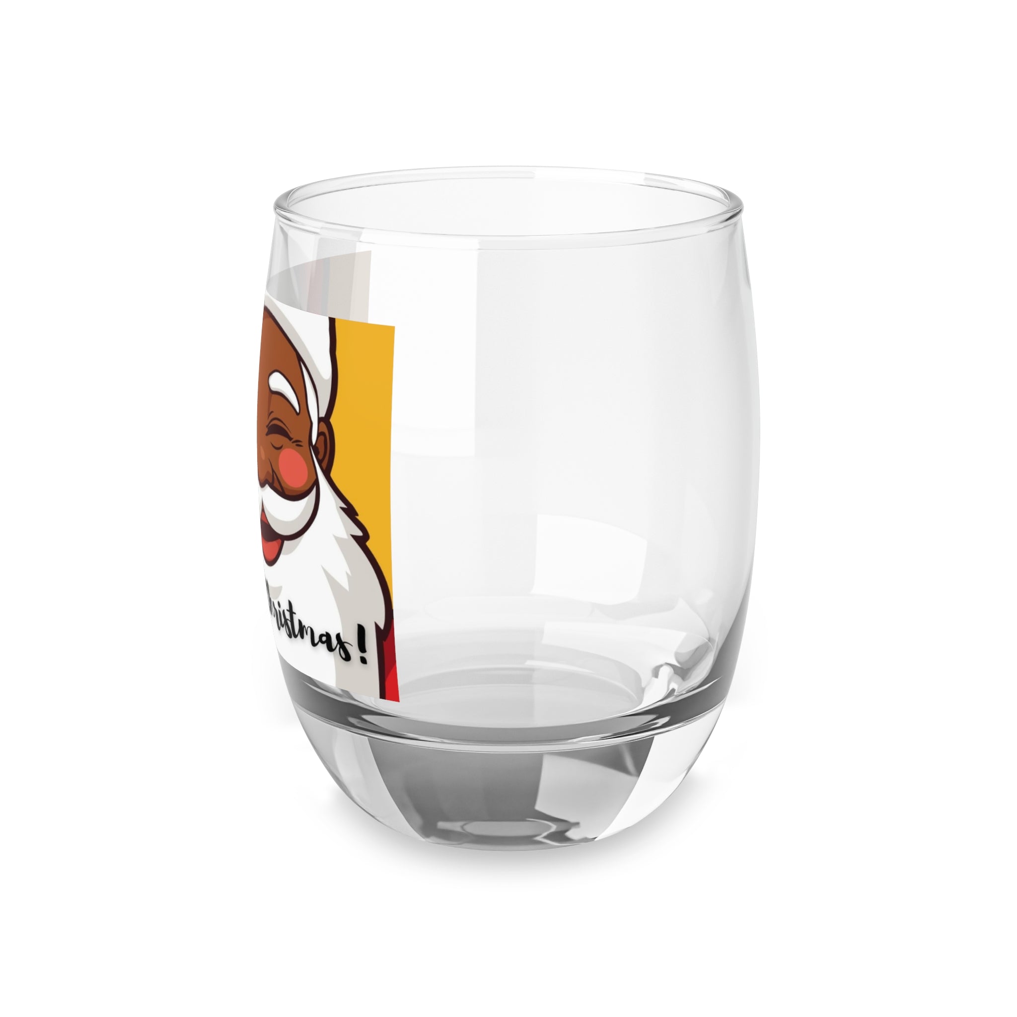 Festive Whiskey Glass - Santa Ho Ho Ho Design, Christmas Gift, Holiday Drinkware, Funny Barware, Unique Home Decor